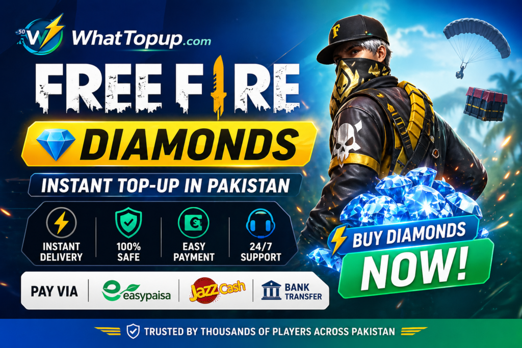 Free Fire Diamonds in Pakistan - whattopup.com